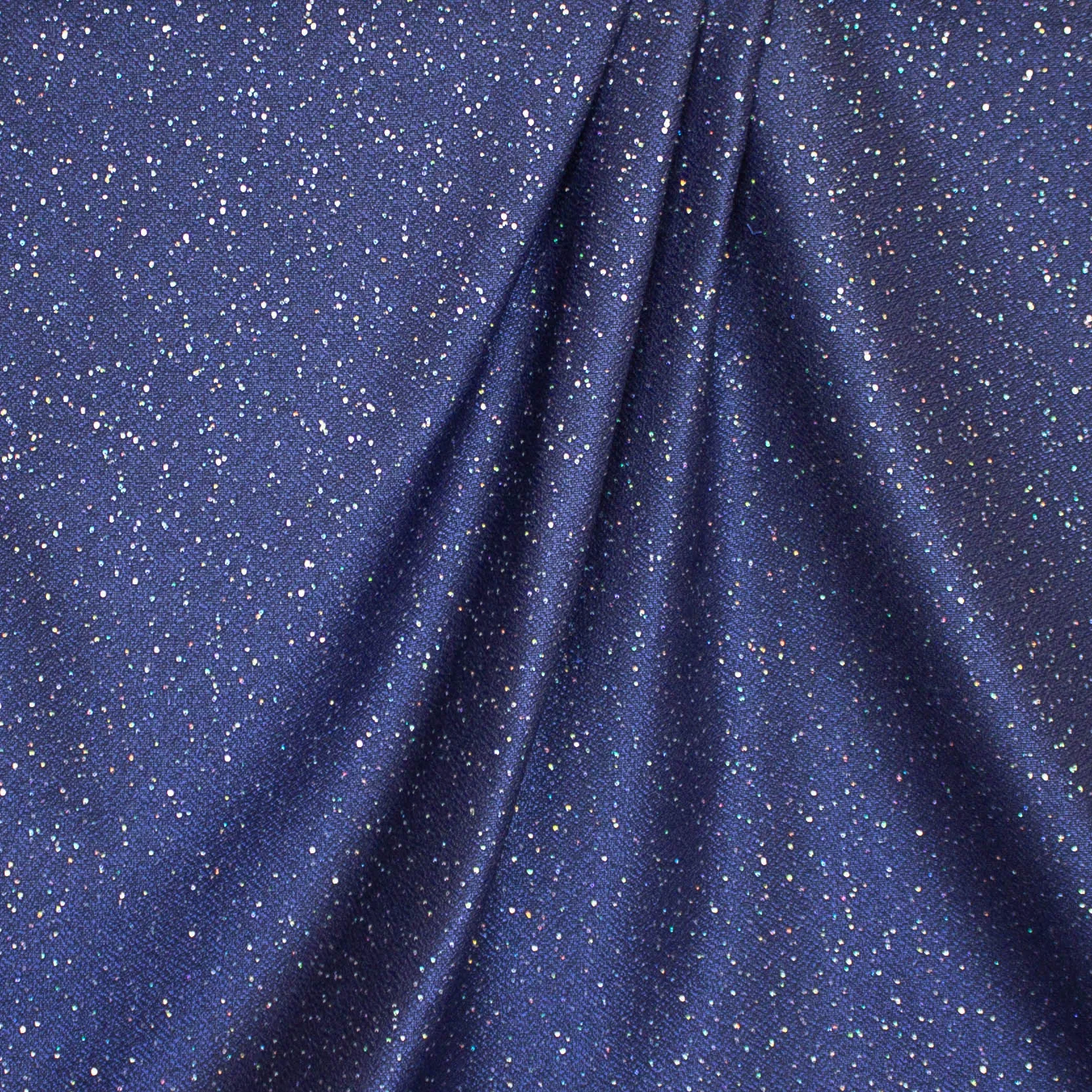 Jacquard blauw met pailletten